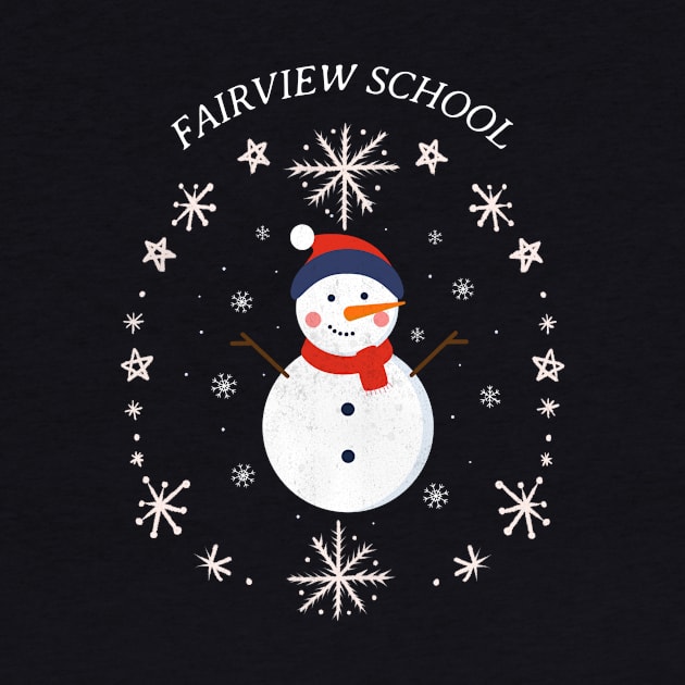 Fairview School Winter by Mountain Morning Graphics